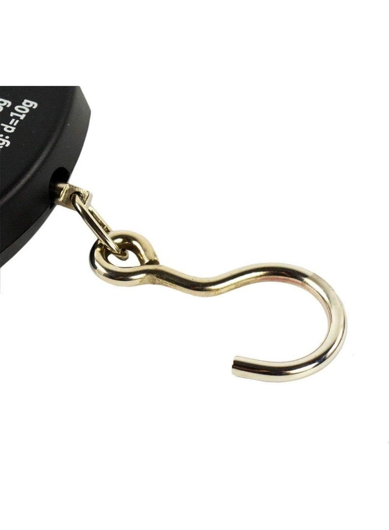 Portable Luggage Scale Electronic Digital Scale Weighs Hanging Suitcase Up to 50kg, Black, 50kg - Image 4